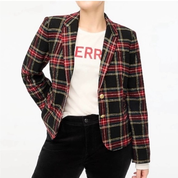 J. Crew Jackets & Blazers - ♥️Sale♥️ J. Crew Schoolboy Wool Blazer in Stewart Tartan Plaid | Size 12